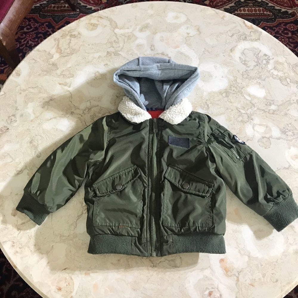 Ben Sherman Boys Khaki Fleece Lined Bomber Jacket - Picture 3 of 8